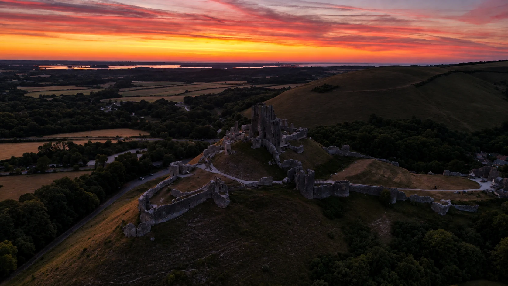 Corfe Castle at Dusk